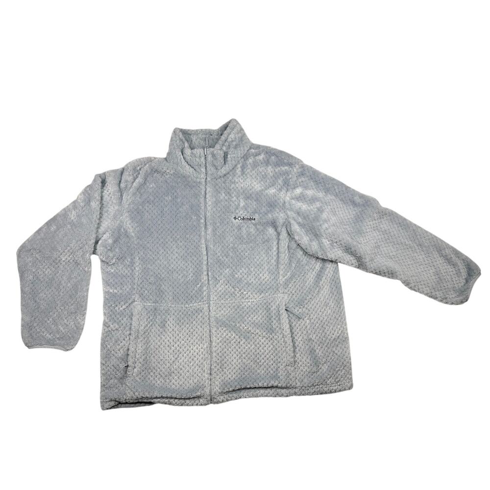Columbia Women's 2X Interchange Sherpa Fleece Jacket Liner - Grey full zip
